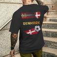 Denmark Football Pride Danish Flag Football Retro Jersey T-Shirt mit Rückendruck Geschenke für Ihn