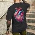 Realistico Del Cuore Umano Arte Anatomica Del Cuore T-shirt da uomo con stampa posteriore Regalos para él