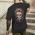 Dia De Los Muertos Crâne En Sucre Motif Jour Des Morts T-shirt imprimé au dos Cadeaux pour lui