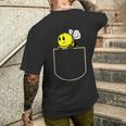Divertente Ape In Tasca Regalo Apicoltore Pocket T-shirt da uomo con stampa posteriore Regalos para él