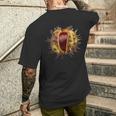 Divertente A Forma Di Castagno Per Gli Amanti Delle Castagne T-shirt da uomo con stampa posteriore Regalos para él