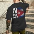 Divertente È Nel Mio Dna Bandiera Cuba Impronta Digitale T-shirt da uomo con stampa posteriore Regalos para él