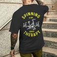 Divertente Maglia Spin Class Spinning Is My Group Therapy T-shirt da uomo con stampa posteriore Regalos para él