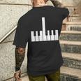Divertente Tastierista O Pianista F Key Dito Medio T-shirt da uomo con stampa posteriore Regalos para él