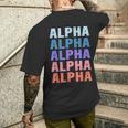 Divertido Regalo Nombre Alfa Personalizado Primer Nombre Camiseta Hombre Estampado Espalda Regalos para él