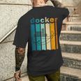 Docker Linux Devops Programming Coding Retro Computer Scientist T-Shirt mit Rückendruck Geschenke für Ihn