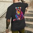 Donna Colorato Lemur Carino Foresta Pluviale Giungla Animali Am Con Collo A T-shirt da uomo con stampa posteriore Regalos para él