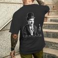 Donna Il Piccoloagabondo Chaplin British Silent Film Comic Genius Con Collo A T-shirt da uomo con stampa posteriore Regalos para él