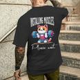 Donna Installing Muscles Please Wait Cat Gym Fitness Lovers Con Collo A T-shirt da uomo con stampa posteriore Regalos para él