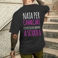 Donna Magliette Donna Manica Corta Equitazione Nata Per Cavalcare Con Collo A T-shirt da uomo con stampa posteriore Regalos para él