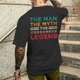Donna Man Myth The Crossword Legend Puzzle Enigma Cruciverba Con Collo A T-shirt da uomo con stampa posteriore Regalos para él