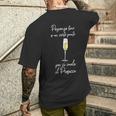 Donna Pazienza Fino A Un Certo Punto Poi Ciuole Il Prosecco Con Collo A T-shirt da uomo con stampa posteriore Regalos para él
