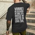 Donnaorrei Rilassarmi In Una Spa Invece Mi Agito In Una Srl Spa Con Collo A T-shirt da uomo con stampa posteriore Regalos para él