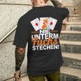 Doppelkopf Nie Unterm Fuchs Steche S T-Shirt mit Rückendruck Geschenke für Ihn