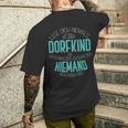 Dorfkind Lege Dich Niemals Mit Einem Dorfkind An T-Shirt mit Rückendruck Geschenke für Ihn