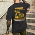 Du Denkst Ich Binerrück You Denkst Ich Binerrückt Excavator T-Shirt mit Rückendruck Geschenke für Ihn