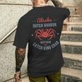 Dutch Harbor Alaska King Crab T-Shirt mit Rückendruck Geschenke für Ihn