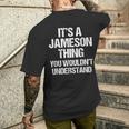È Una Cosa Di Jameson Non Capiresti -Nome Jameson T-shirt da uomo con stampa posteriore Regalos para él