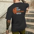 Eat Sleep Basketball Repeat Basketball Coach Sport Men's T-shirt Back Print Gifts for Him