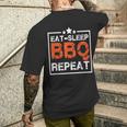 Eat Sleep Bbq Divertente Griglia & Bbq Lover T-shirt da uomo con stampa posteriore Regalos para él