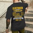 Elektriker Stundenlohn Stundensatz T-Shirt mit Rückendruck Geschenke für Ihn