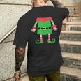 Elf Kostüm Wichtel Weihnachtself Lustige Weihnachten T-Shirt mit Rückendruck Geschenke für Ihn