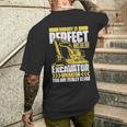 Escavatorista Operaio Edile Manovratore Escavatore Scraper T-shirt da uomo con stampa posteriore Regalos para él