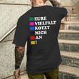 Eureielfalt Kotzt Mich An T-Shirt mit Rückendruck Geschenke für Ihn