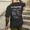F-4 Phantom Fighter Jet Specifiche Aereo Militare F4 Phantom T-shirt da uomo con stampa posteriore Regalos para él