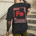 Fe Maiden Iron Parody On Iron Elements Fe T-Shirt mit Rückendruck Geschenke für Ihn