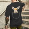 Fennek Fox Fennec Fox Desert Fox T-Shirt mit Rückendruck Geschenke für Ihn