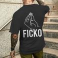 Ficko Hand Sign Italian Gesture T-Shirt mit Rückendruck Geschenke für Ihn