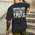 First Name Fritz T-Shirt mit Rückendruck Geschenke für Ihn