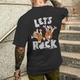 The Flintstones Let's Rock T-shirt da uomo con stampa posteriore Regalos para él