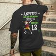 Football Dabbing Boy 12Th Birthday Ich Bin 12 Jahre T-Shirt mit Rückendruck Geschenke für Ihn