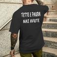 Frasi Divertenti Tette E Paura Mai Avute T-shirt da uomo con stampa posteriore Regalos para él