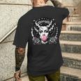 Frankenstein Monster And Bride Bubble Gum Halloween Men's T-shirt Back Print Gifts for Him
