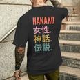 Japanese First Name Hanako T-shirt da uomo con stampa posteriore Regalos para él