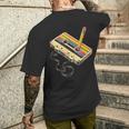 Nerd Retro Cassette Pencil Computer Old School T-Shirt mit Rückendruck Geschenke für Ihn