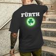 Fürth Football Clover Fan Franken Stadium Green T-Shirt mit Rückendruck Geschenke für Ihn