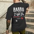 Futuro Papà 2024 Annuncio Gravidanza Babbo 2024 Loading T-shirt da uomo con stampa posteriore Regalos para él