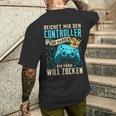 Gambling Gaming Controller Gamer Rpg T-Shirt mit Rückendruck Geschenke für Ihn