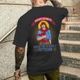 Gauchito Gil Grazie Per Il Tuo Aiuto E La Tua Protezione T-shirt da uomo con stampa posteriore Regalos para él