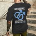 Gay Lieber Schwul Und Lebensfroh Alserlemmund Hetero T-Shirt mit Rückendruck Geschenke für Ihn