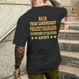 Gerente De Proyecto Título De Trabajo Empleado Project Manager Camiseta Hombre Estampado Espalda Regalos para él