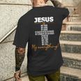 Gesù È Il Mio Tutto Chiesa Della Bibbia Religiosa Cristiana T-shirt da uomo con stampa posteriore Regalos para él