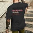 Gesù Ti Ama Gesù Cristo Fede Cristiana In Dio T-shirt da uomo con stampa posteriore Regalos para él