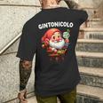 Gin Tonic Donna E Uomo Divertente Nani Divertenti Gin T-shirt da uomo con stampa posteriore Regalos para él