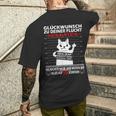 Glückwunsch Zu Deiner Flucht Neuen Job Cat S T-Shirt mit Rückendruck Geschenke für Ihn