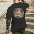 Grafica Divertente Spiaggia Tropicale Stileintage Retrò T-shirt da uomo con stampa posteriore Regalos para él
